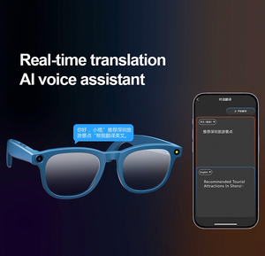 Runck 2025 WIFI Traduction Chatgpt Assistant vocal Anti-tremblement Casque intelligent portable Lunettes intelligentes IA Caméra HD 500W Étanche IPX-5 - Product Image 5