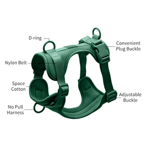 Juego de arnés 2025 de lujo personalizado con logotipo personalizado sin tirones de PVC de neopreno para mascotas arnés de correa para perro conjunto de collar para perro - Product Image 4