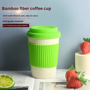 แก้วน้ำดื่มแบบมีฝาปิด ดีไซน์ทันสมัย สีพื้น สำหรับใช้ที่บ้าน ที่ทำงาน หรือกลางแจ้ง เหมาะสำหรับใส่กาแฟ นม หรือเครื่องดื่มอื่นๆ พร้อมหลอดดูด - Product Image 2