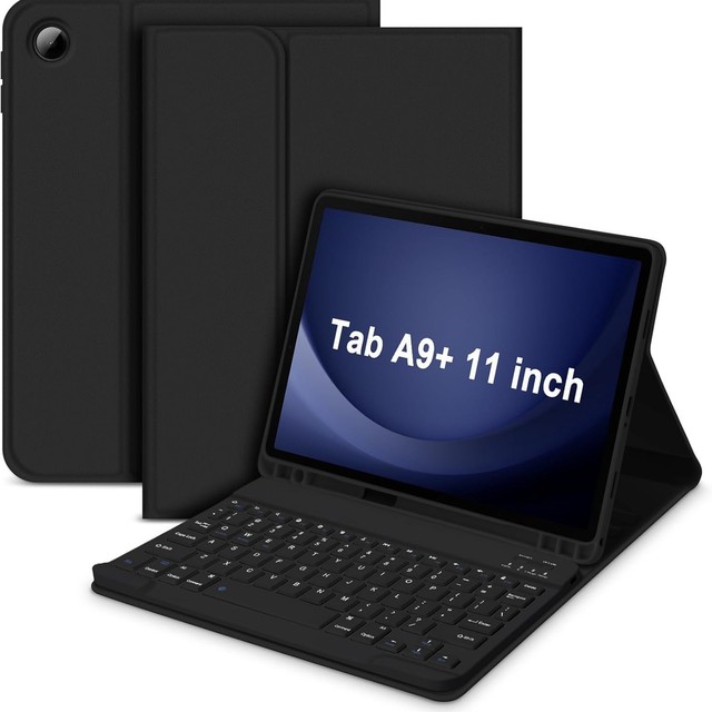 Bluetooth Keyboard Protective case Wireless Keyboard Pen Slot Leather case Suitable for Samsung Galaxy Tab A9+ A11plus