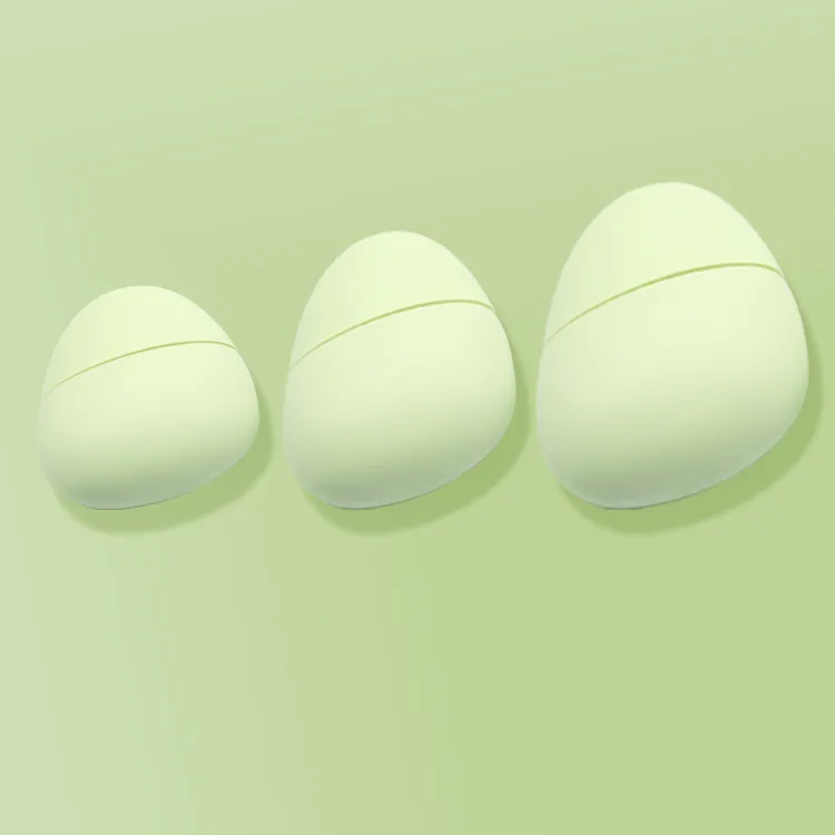 Custom green egg shape 30ml 40ml 50ml plastic pp sunscreen bottle packaging lotion bottle