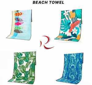 Toalla de Playa y Baño Personalizada con Logotipo, Teñida con Hilo de Color Sólido, de Secado Rápido, 100% Algodón de Lujo - Product Image 4