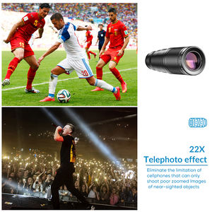 Objectif macro grand angle fisheye téléobjectif optique HD 22x, <span class=keywords><strong>kit</strong></span> d'objectif de caméra de téléphone universel 10 en 1, objectif de téléphone externe - Product Image 6