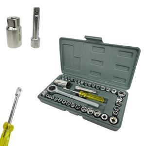 40pcs 3/8 Inch Hand <b>Tools</b> <b>Box</b> Wrench Spanner Socket Set With Ratchet - Product Image 5