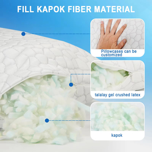 Rts chỉnh hình ngủ nghiền nát Talalay Latex + Kapok sợi làm mát lai cổ tử cung mát đám mây Bộ nhớ bọt gối - Product Image 3