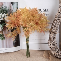YC1100 Bouquet de plantes artificielles en plastique à 2 broches, Bouquet de roseaux pour la maison, arrière-plan, événement en plein air, Arrangement floral, décor