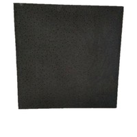 Panneau en fibre de polyester carré noir moderne Amoriya, épaisseur 14 mm, classe d'incendie V0, isolation acoustique 29 décibels, surface thermolaquée