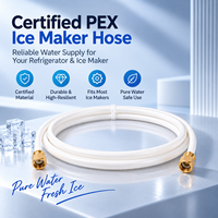 Tuyau d'alimentation en eau flexible PEX pour machine à glaçons, raccord à compression 1/4 pouce, ligne d'eau pour réfrigérateur 4-20 pieds