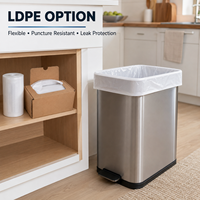 Sacs poubelles sur rouleau personnalisés d'usine OEM, faciles à déchirer, avec boîte de distribution pour usage domestique
