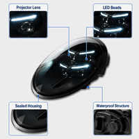 Ensemble de phares LED BK pour Porsche 911 2013-2018 992, style Matrix, accent bleu, DRL, clignotants séquentiels, Plug and Play