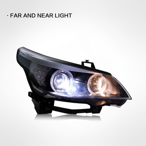 Faros Delanteros para <span class=keywords><strong>BMW</strong></span> <span class=keywords><strong>E60</strong></span> 2003-<span class=keywords><strong>2009</strong></span> <span class=keywords><strong>523I</strong></span> 530i, Estilo Deportivo, Ojos de Ángel LED, DRL, HID Bi-xenón, Repuestos para Auto - Product Image 5
