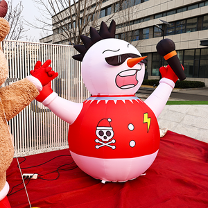 Muñeco de Nieve Inflable Navideño de 2 Metros, Resistente al Agua, Canta <span class=keywords><strong>Canciones</strong></span>, Reutilizable, Decoración Navideña <span class=keywords><strong>para</strong></span> Exteriores - Product Image 2