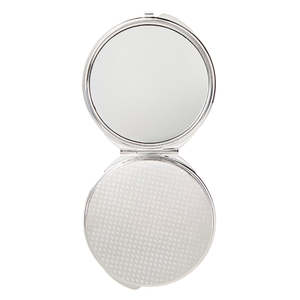 Round Compact Metal Frame <b>Foldable</b> Double-Sided Glass <b>Mirror</b> 70mm DIY Craft Makeup Customizable for Vinyl Resin Art DIY Blank - Product Image 2