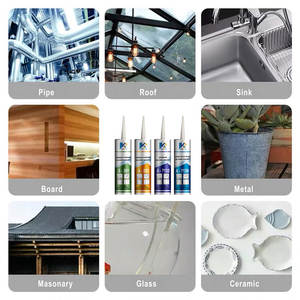 Scellant en <span class=keywords><strong>silicone</strong></span> acide imperméable de qualité construction, résistant à la pluie, non toxique, <span class=keywords><strong>colle</strong></span> pour verre pour baignoire, toilettes, évier de cuisine - Product Image 4