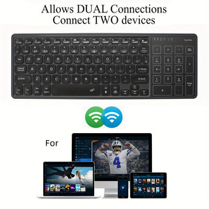 Clavier sans fil rétroéclairé avec pavé tactile, clavier ergonomique <span class=keywords><strong>pour</strong></span> Android, Windows, ordinateur portable, PC, boîtier <span class=keywords><strong>TV</strong></span>, 78 touches - Product Image 3