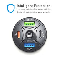 Chargeur allume-cigare de voiture 32W à 4 ports, certifié sécurité complète, charge rapide PD, par un fabricant avec 18 ans d'expérience, pour les acheteurs automobiles mondiaux