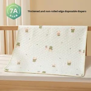 Sábana de cama de bebé lavable transpirable impermeable de clase A Funda de colchón 100% algodón patrón de dibujos animados antipolvo ácaros 200TC todas las estaciones - Product Image 5