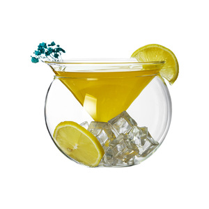 Factory Custom Handmade Mocktail Brille Modernes Kristall molekül Design Martini Glass Bar Utensilien 101-200ml Cocktail gläser - Product Image 5