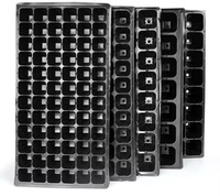 Plateaux de semis en plastique/PET/PS durables, 21/32/50/72/105/128 cellules, pour la culture de fleurs, légumes et plantes en pépinière - Vente chaude