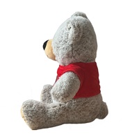Avantage de prix porter robe rouge Beige ours en peluche doux jouets en peluche cadeaux pour enfants