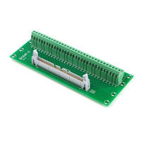 Módulo de Interfaz para Montaje en Riel DIN IDC-64, Adaptador de Placa de Conexión con Conector Macho IDC64P-C para Rieles DIN35 (C45)