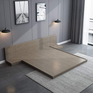 Bilido Wabi-Sabi Cama baja de madera Cama de piso simple LOFT para apartamento o habitación de hotel Habitación estándar Directo de fábrica - Product Image 3