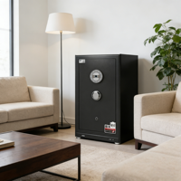 Chenguang Safes Tresor mit Fingerabdruck-Schlüsselschloss, Diebstahlsicher, Feuerfest, Wasserdicht, Komplett aus Stahl, für Schmuck, Geld und Heimgebrauch