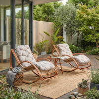 Fauteuil à bascule moderne en acier Meiqi, haute qualité, portable, pour parc, salon, extérieur, patio, jardin, balcon, cour, détente