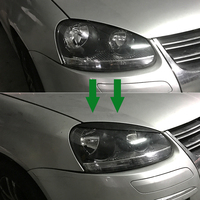 AMP-Z sourcils Kits de voiture pour Volkswagen VW Golf MK5 2003-2008 phares sourcils paupières autocollants ABS revêtement d'habillage accessoires