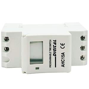 AHC15A 220V Contrôleur programmable modifié sur rail Minuterie électronique Interrupteur Mini 2P Affichage LCD Courant maximal 16A - Product Image 1