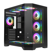 Mollyshine Nouveau Design Boîtier PC Gaming Prix Compétitif 3 Côtés en Verre Trempé Boîtier PC Gamer ATX Tour d'Ordinateur