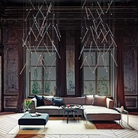 Personnalisable hall de l'hôtel ascenseur Hall Villa Art décoration suspendu combinaison Led lustre moderne suspension