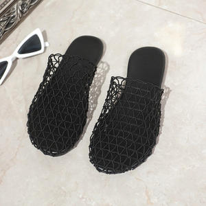 Novedad de Verano 2026: Sandalias Planas de Malla Casual con Diseño de Cuadros y Recortes, Tallas Grandes, para Exportación - Product Image 5