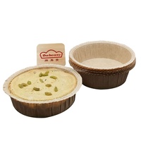 Assadeira e panelas descartáveis para assar, molde redonda para assar louças e forno de micro-ondas reciclável natural e seguro