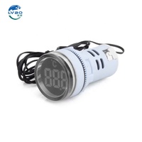 Thermomètre numérique carré LVBO AD16 avec voyant lumineux, haute précision, pour armoire de commande