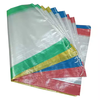 Sac en plastique agricole de polypropylène de la rayure 25kg 50kg de couleur avec l'emballage tissé par pp de poignée