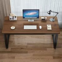 Escritorio de Oficina Rectangular de Madera Moderno y Elegante para el Hogar, Estudio y Uso en Edificios de Oficinas, Diseñado para Escribir y Trabajar con la Computadora
