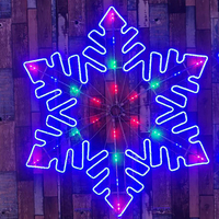 Novedades: Luz LED 2D con Forma de Copo de Nieve con Motivo de Destello Sincronizado para Navidad