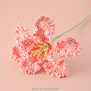 Buatan tangan rajutan bunga tunggal Crape Myrtle daun buatan rumah dekoratif wisuda hadiah hari ibu untuk Hari Ayah - Product Image 2