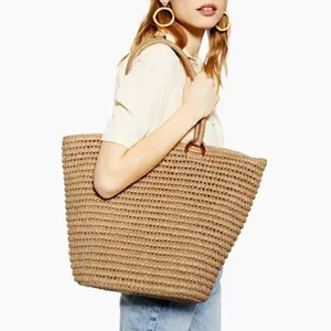 Low Price Beach Bag Water Hyacinth Handbag Wholesale Straw Bag Tote Handbags Wholesale For Men Women