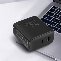 Chargeur mural de voyage rapide USB Type-C GaN PD 3.0 QC 3.0 65W Shenzhen Lvxiangyuan, prise US, ETL FCC