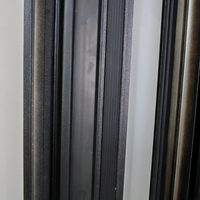 Porte coulissante moderne en verre sans rail avec cadre en aluminium trempé pour salle de bain/WC, utilisation extérieure, espaces intérieurs compacts