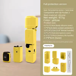 Silicone Sleeve Full Body Shockproof Drop-Resistant <b>Cover</b>, Lens & <b>Screen</b> Protector Accessories, Compatible with DJI Pocket 3 - Product Image 4