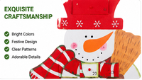 Calendrier de l'Avent personnalisé en bois en forme de bonhomme de neige, 24 tiroirs rechargeables, décoration de table pour compte à rebours de Noël, fournisseur en gros