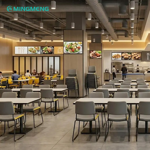Modern Restaurant Furniture <b>Set</b> Wooden <b>Table</b> Fabric Chairs Scandinavian Design Eco-Friendly <b>Dining</b> <b>Set</b> <b>for</b> Commercial Use - Product Image 3