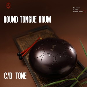 Jelo Customization 10 pouces Titanium Alloy Steel <span class=keywords><strong>Handpan</strong></span> 8 notes C/D Tone avec languette en acier au carbone Tambour de réservoir - Product Image 5