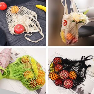 Sac de plage en filet réutilisable, lavable, écologique, avec logo personnalisé, pour fruits et légumes - Product Image 3