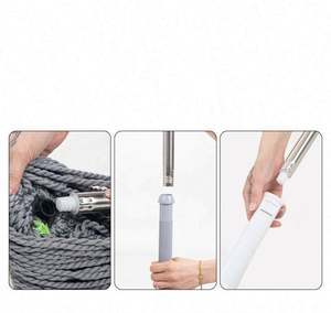 Serpillère manuelle 2-en-1 détachable pour nettoyage humide/sec, idéale pour cuisine, parquet, restaurant, avec essorage automatique - Product Image 3