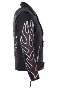 Chaqueta con Capucha para Hombre, Personalizada, 100% Cuero Nappa Rojo Genuino, Estilo con Capucha, Herrajes YKK, Marca Privada OEM/ODM - Product Image 4