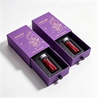 Boîte Cadeau de Luxe pour Safran en Gros, Emballage de Haute Qualité pour Bouteille de Safran, Boîte d'Emballage de Safran avec Encre de Soja